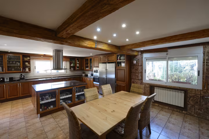 Airbnb kitchen and dining area