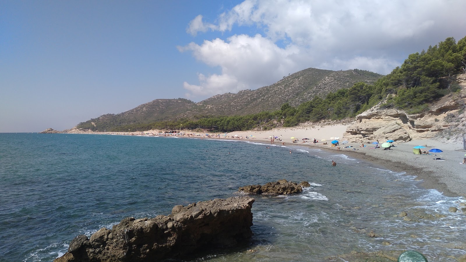 Cambrils coastline and Mediterranean water